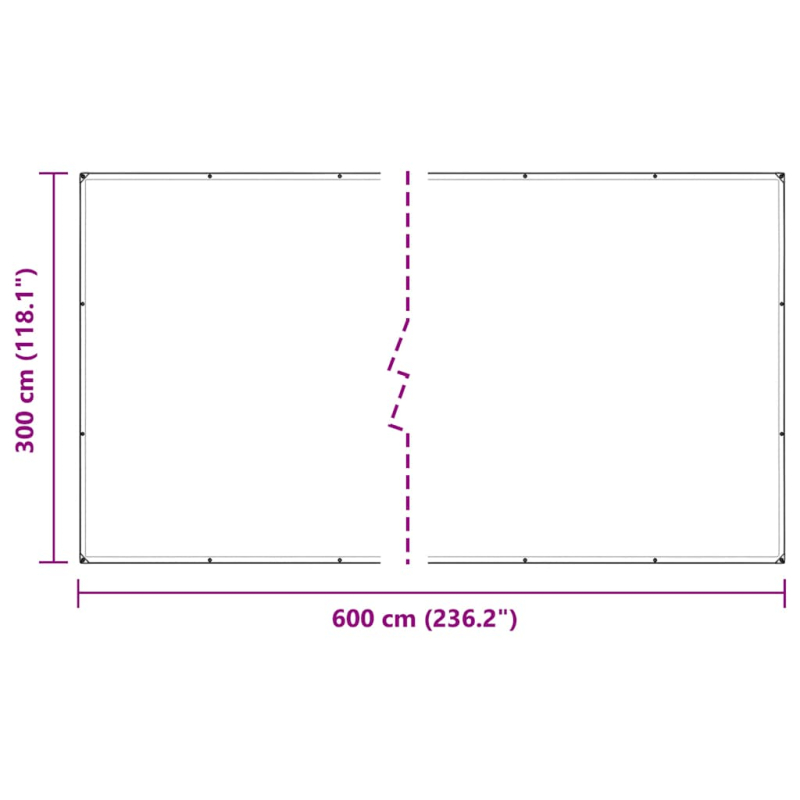 Transparente Plane mit Ösen 3x6 m Polyethylen