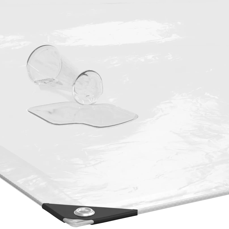 Transparente Plane mit Ösen 4x8 m Polyethylen