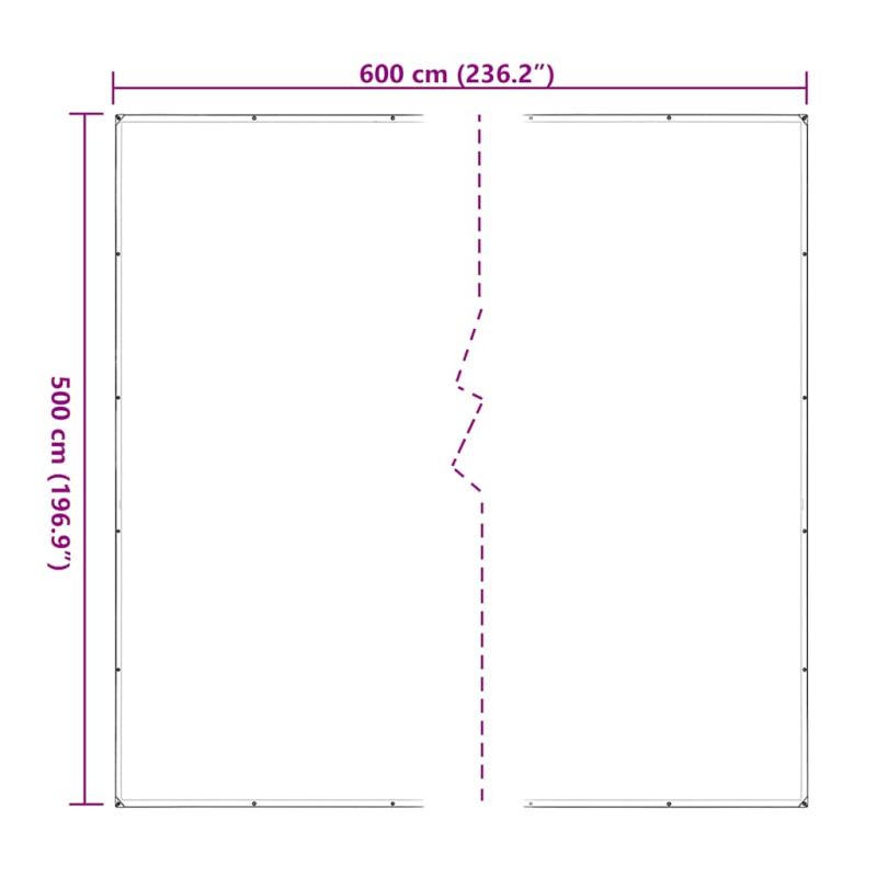 Transparente Plane mit Ösen 5x6 m Polyethylen