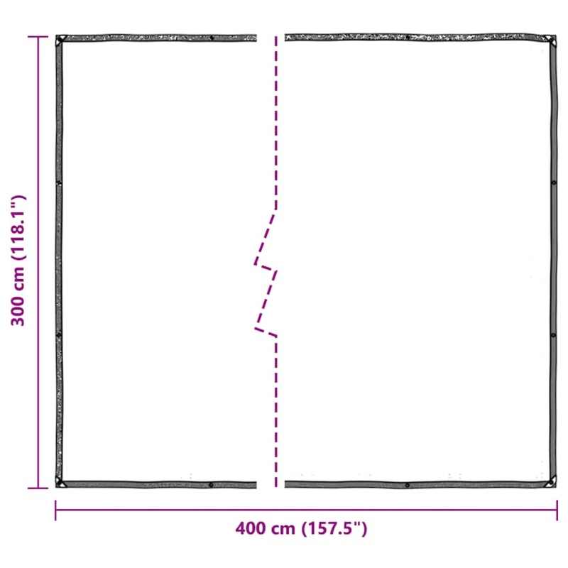 Transparente Plane mit Ösen 3x4 m Polyethylen