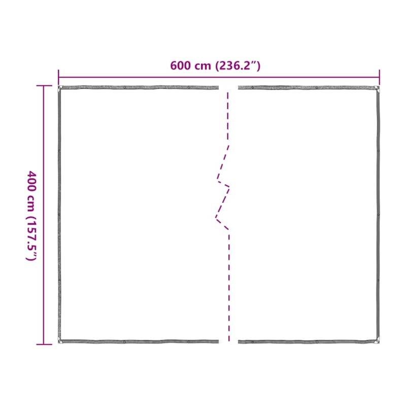 Transparente Plane mit Ösen 4x6 m Polyethylen