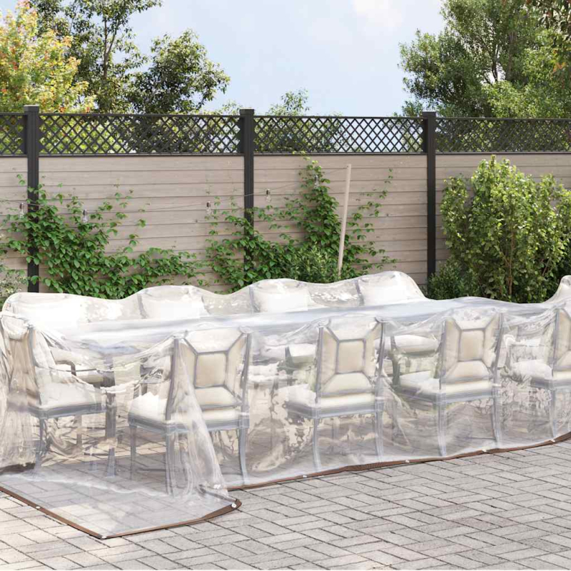 Transparente Plane mit Ösen 4x12 m Polyethylen
