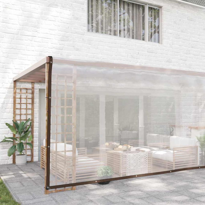 Transparente Plane mit Ösen 6x8 m Polyethylen