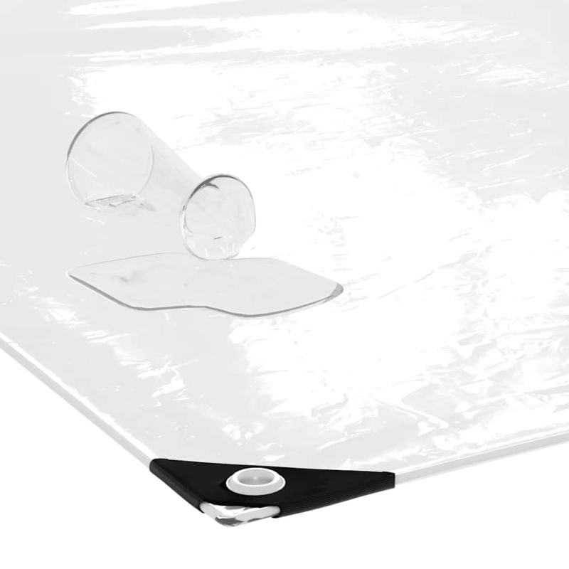 Transparente Plane mit Ösen 2x4 m PVC