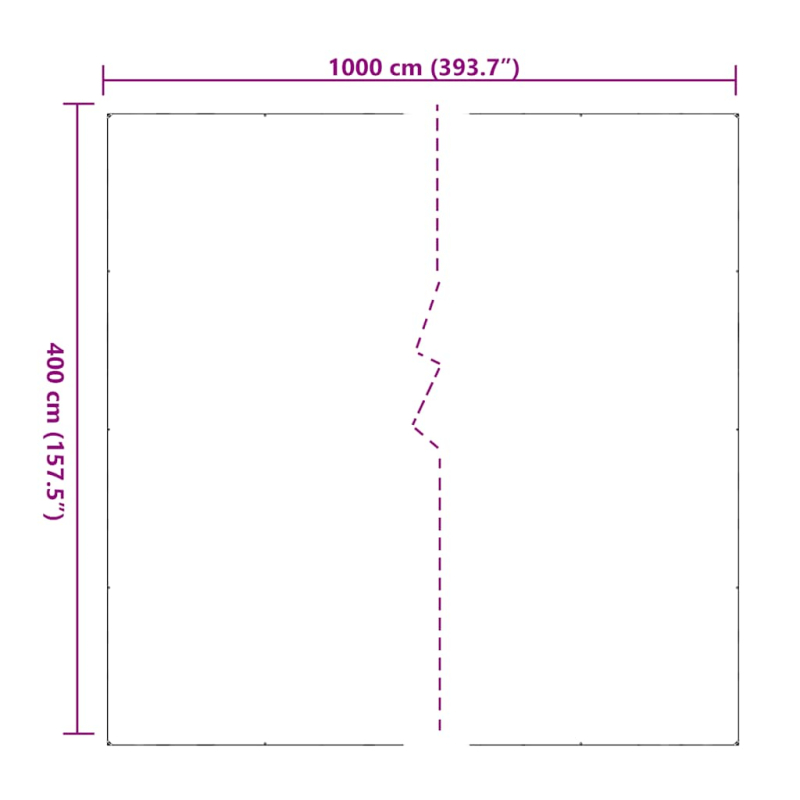 Transparente Plane mit Ösen 4x10 m PVC