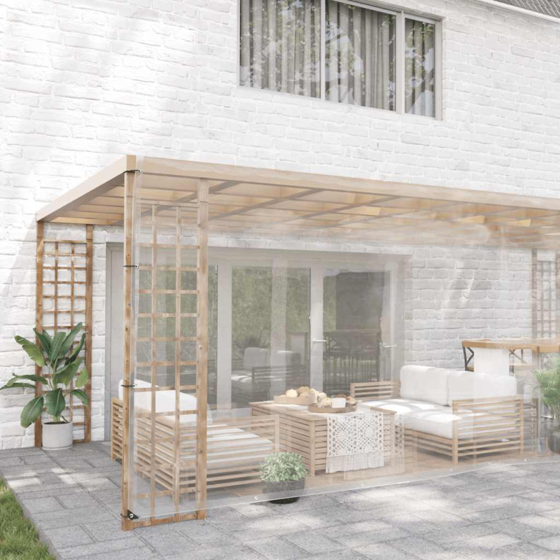 Transparente Plane mit Ösen 6x8 m PVC