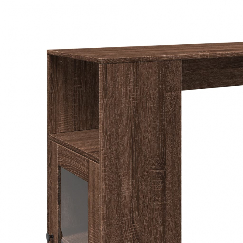 Bartisch mit Regal Braun Eiche 101x40x103,5 cm Holzwerkstoff