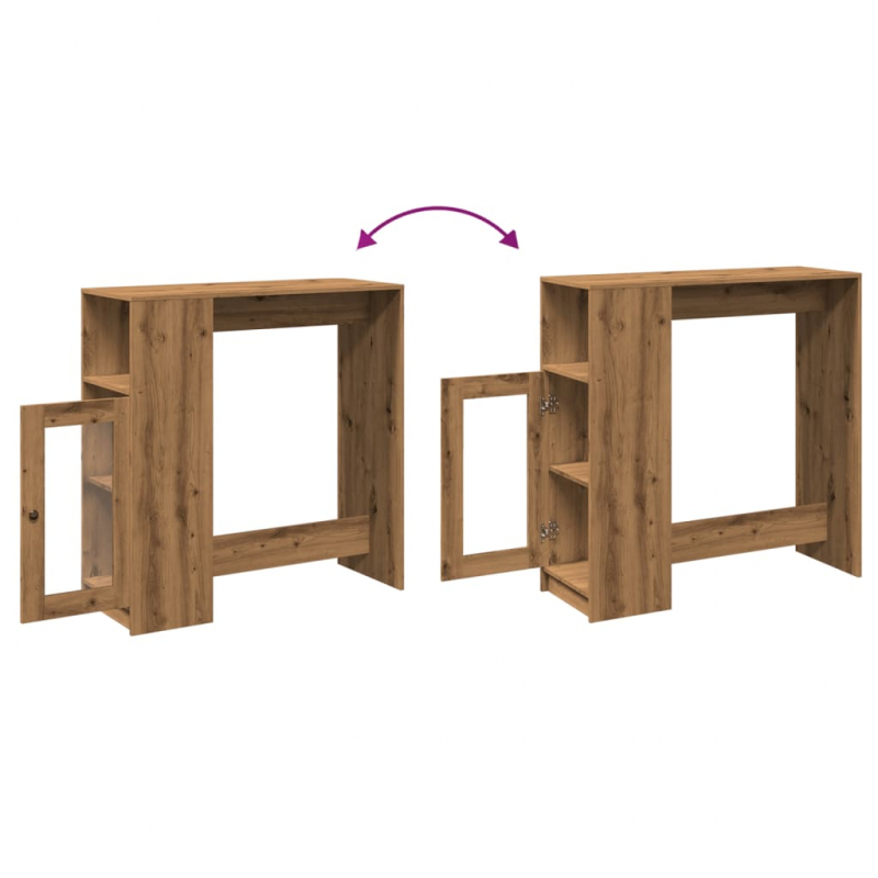 Bartisch mit Regal Artisan-Eiche 101x40x103,5 cm Holzwerkstoff