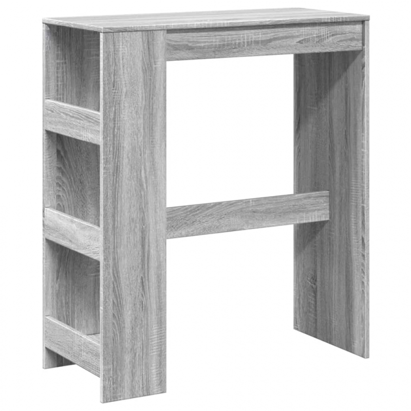 Bartisch mit Regal Grau Sonoma 90x40x103,5 cm Holzwerkstoff