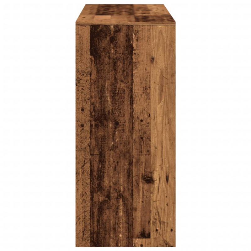 Bartisch mit Regal Altholz-Optik 124x46x103,5 cm Holzwerkstoff