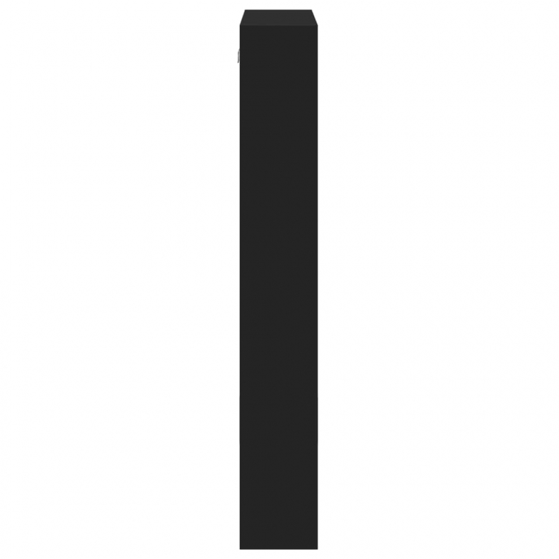 Wandschrank Schwarz 50x15x100 cm Holzwerkstoff