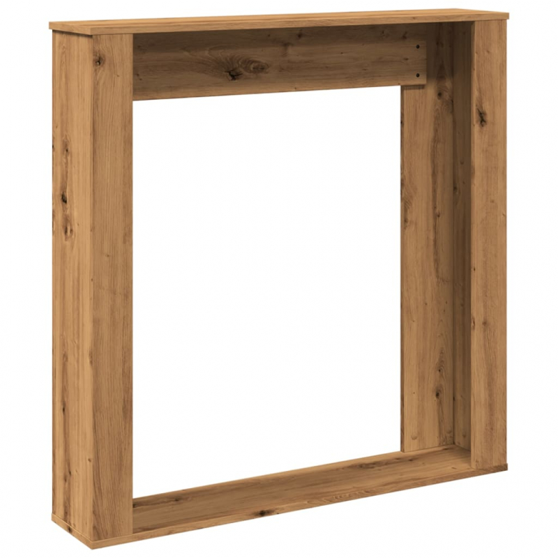 Kaminumrandung Artisan-Eiche 100x20x100 cm Holzwerkstoff