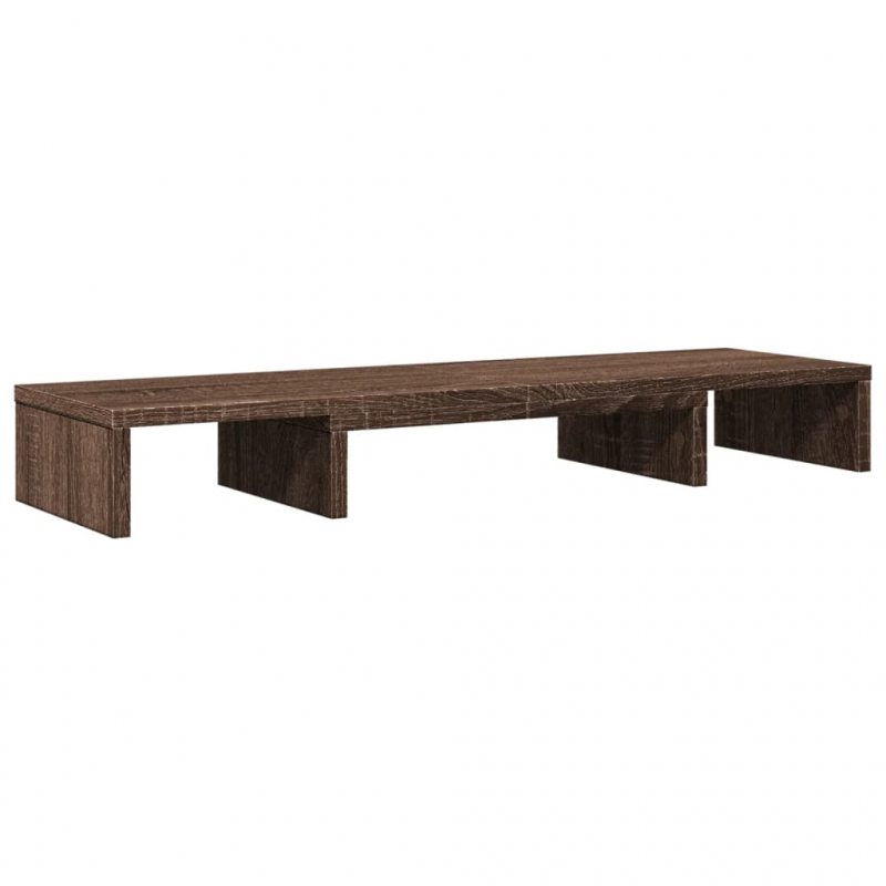 Monitorständer Verstellbar Braun Eichen-Optik 80x24x10,5 cm