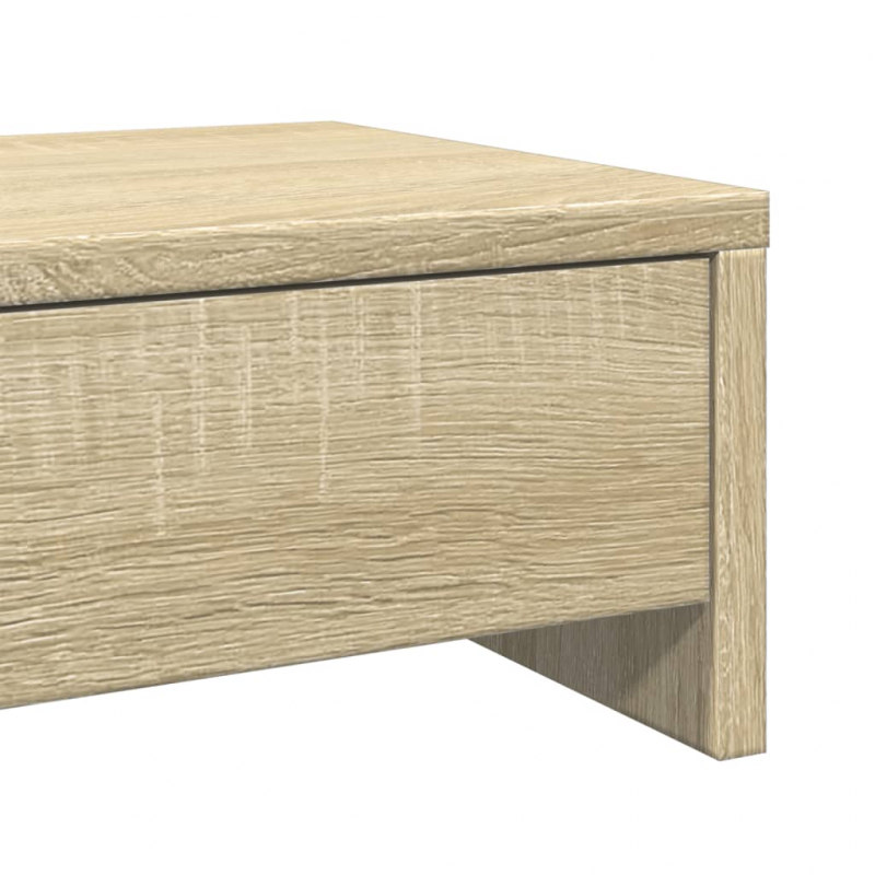 Monitorständer mit Schubladen Sonoma-Eiche 100x27x15 cm