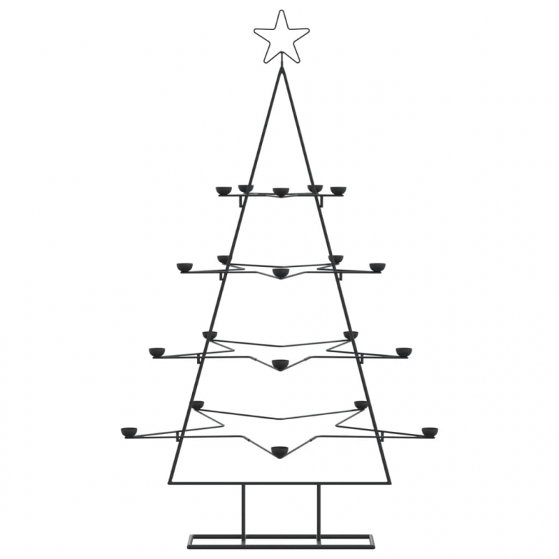 Metall-Weihnachtsbaum für Dekorationen Schwarz 140 cm