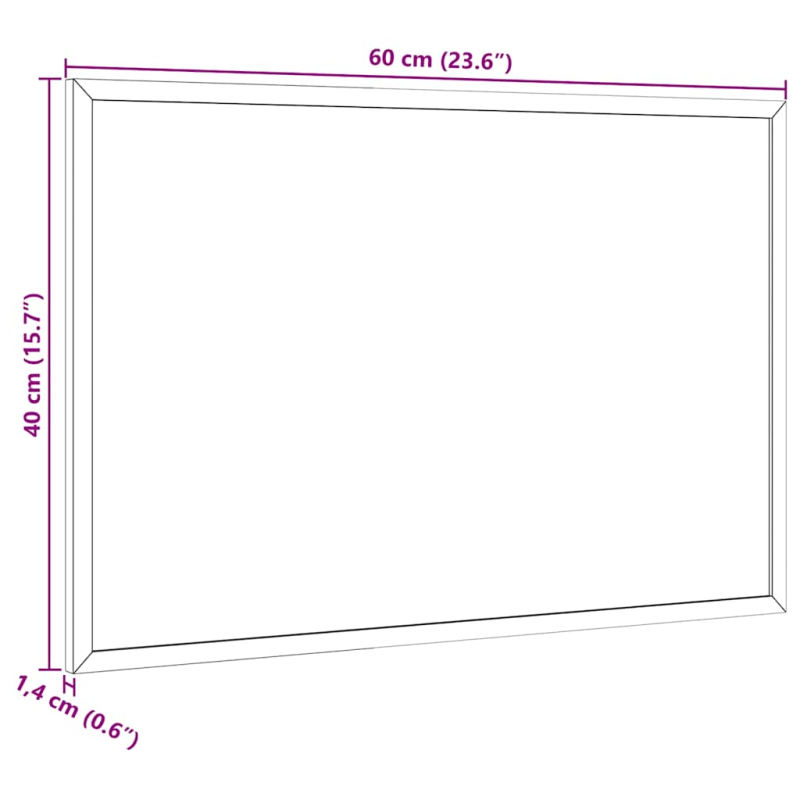 Magnetisches Whiteboard mit massivem Kiefernholzrahmen 60x40 cm