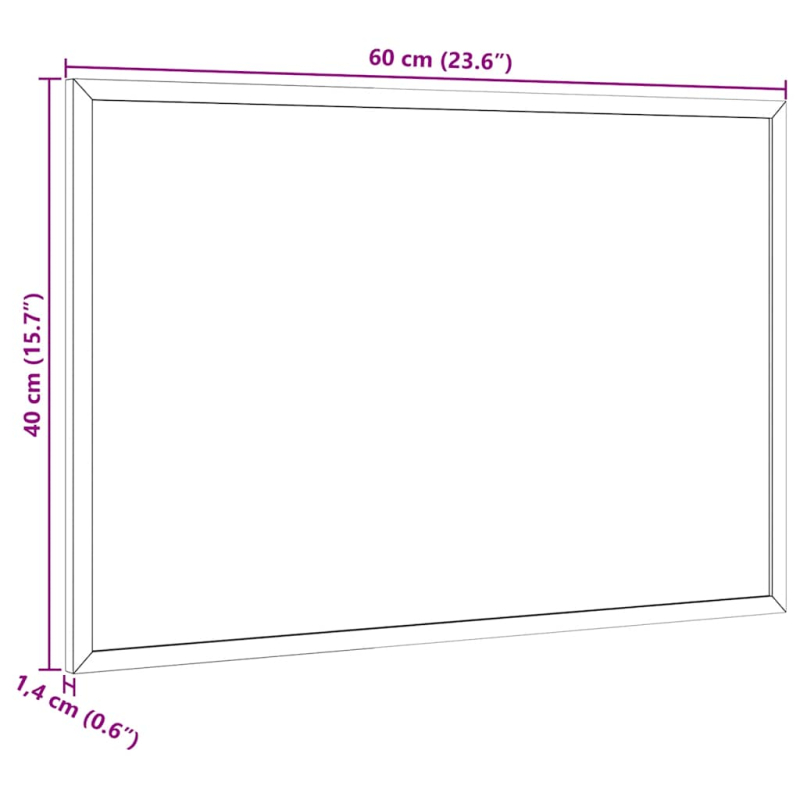 Korktafel mit massivem Kiefernholzrahmen 60x40 cm