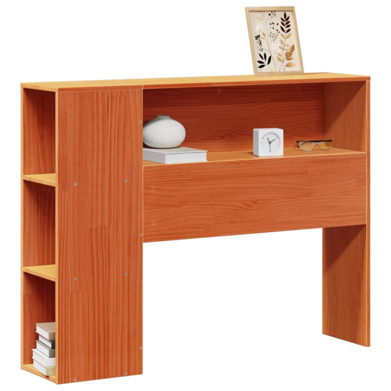 Kopfteil mit Stauraum Wachsbraun 75 cm Massivholz Kiefer