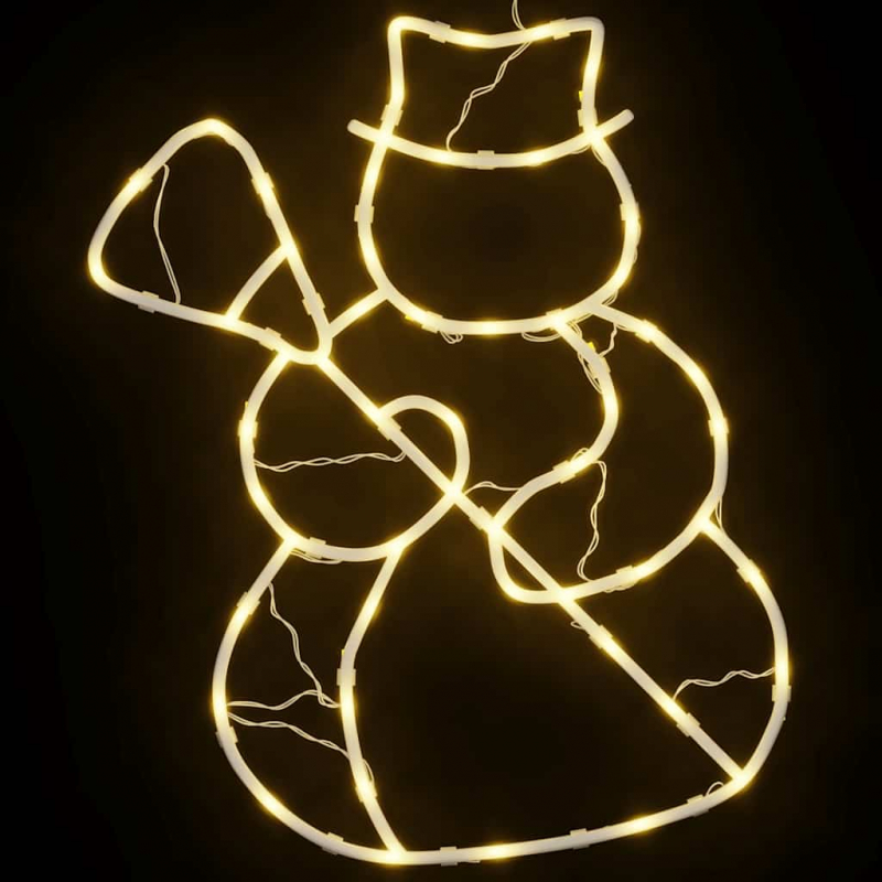 Weihnachtsbeleuchtung Schneemann-Silhouette 2 Stk. 35 LEDs