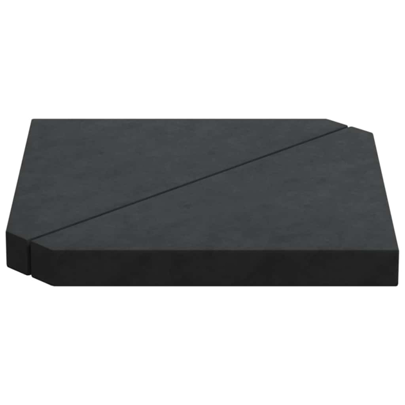 Schirm-Gewichtsplatten 2 Stk. Schwarz Granit Dreieckig 14 kg