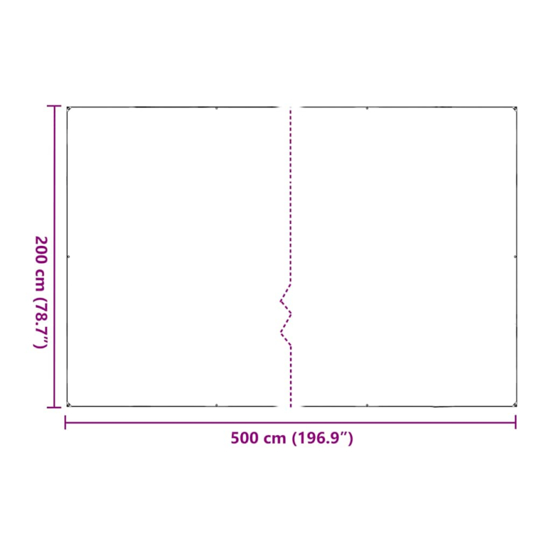 Pflanzenabdeckung mit Ösen 2x5 m Polyethylen
