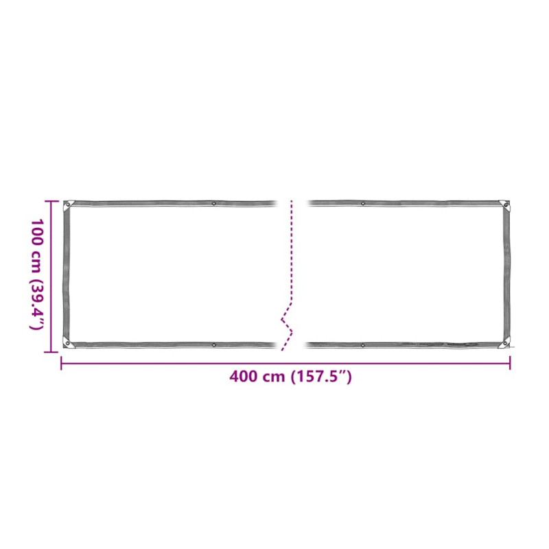 Pflanzenabdeckung mit Ösen 1x4 m Polyethylen