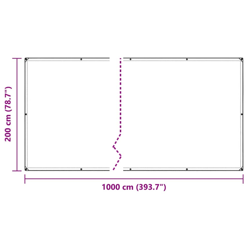 Pflanzenabdeckung mit Ösen 2x10 m PVC