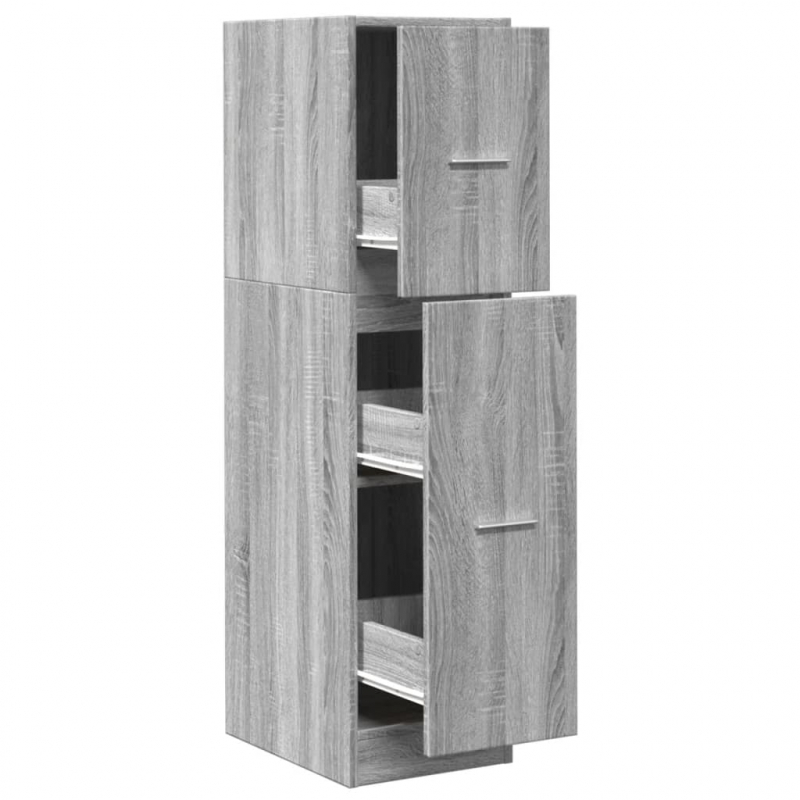 Apothekerschrank Grau Sonoma 30x41x118 cm Holzwerkstoff