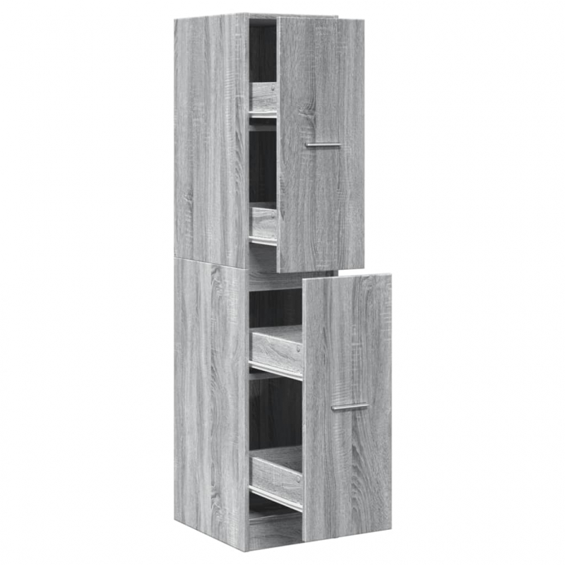 Apothekerschrank Grau Sonoma 30x41x144,5 cm Holzwerkstoff