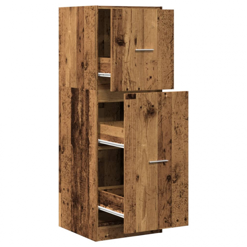 Apothekerschrank Altholz-Optik 40x41x118 cm Holzwerkstoff