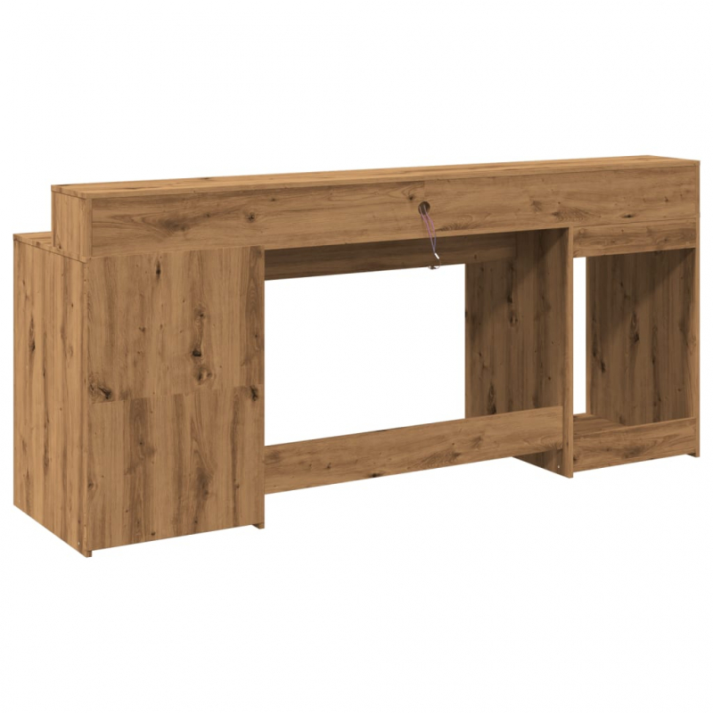 LED-Schreibtisch Artisan-Eiche 200x55x91 Holzwerkstoff