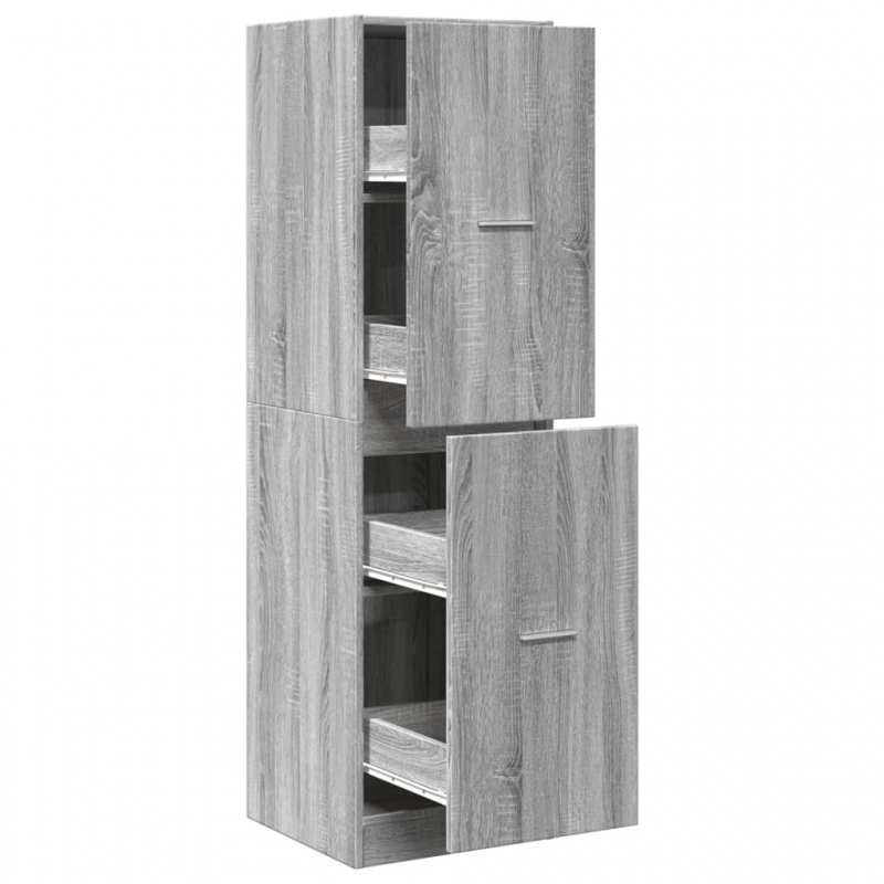 Apothekerschrank Grau Sonoma 40x41x144,5 cm Holzwerkstoff