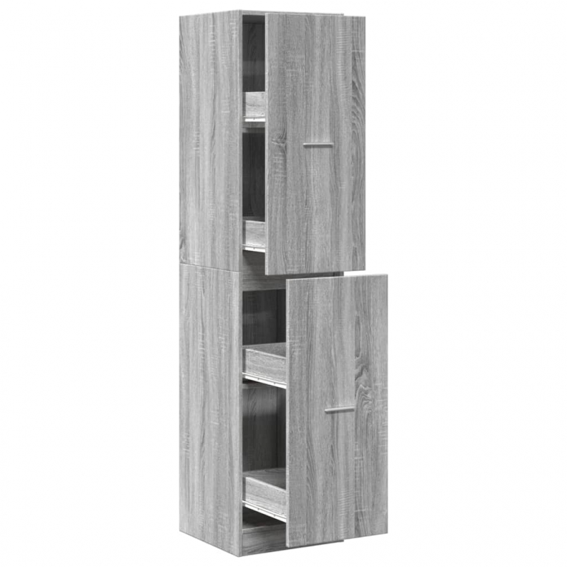 Apothekerschrank Grau Sonoma 40x41x174,5 cm Holzwerkstoff