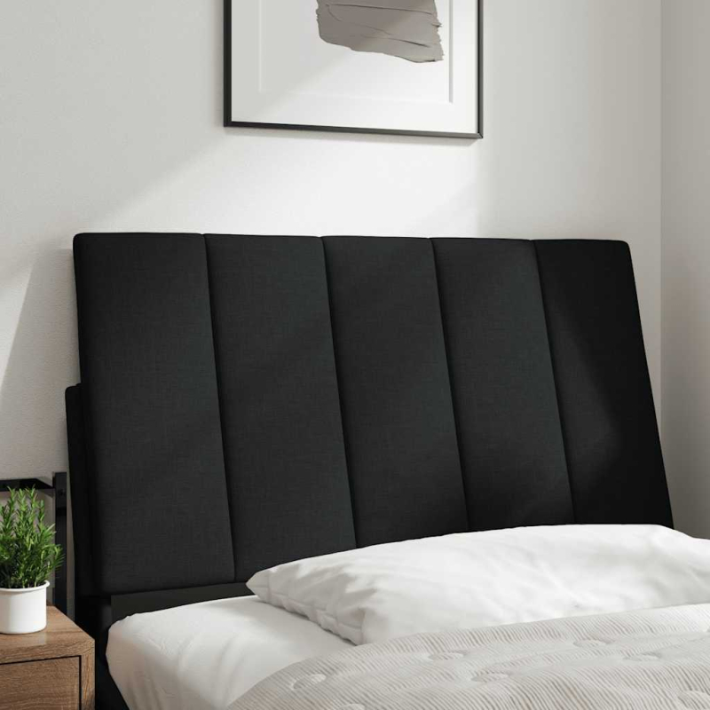Kopfteil-Kissen Schwarz 80 cm Stoff
