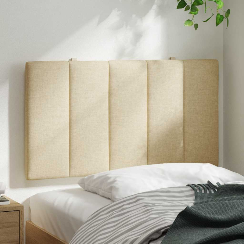 Kopfteil-Kissen Creme 80 cm Stoff