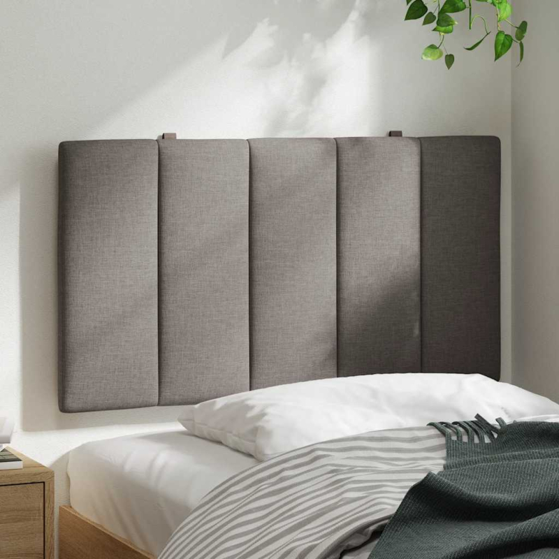 Kopfteil-Kissen Taupe 90 cm Stoff