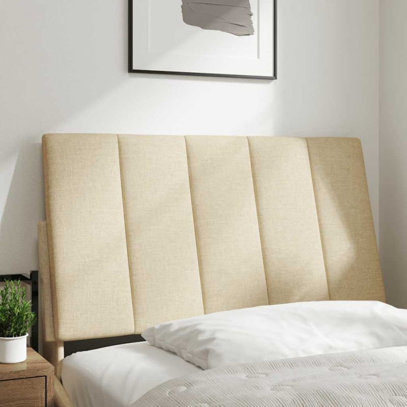 Kopfteil-Kissen Creme 90 cm Stoff