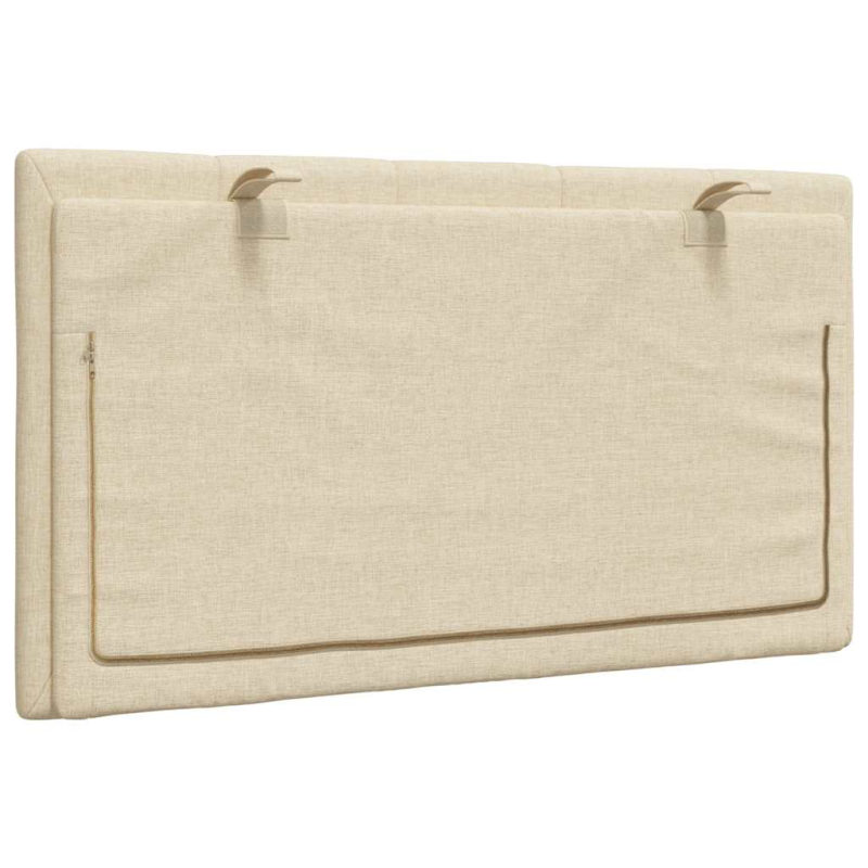 Kopfteil-Kissen Creme 90 cm Stoff