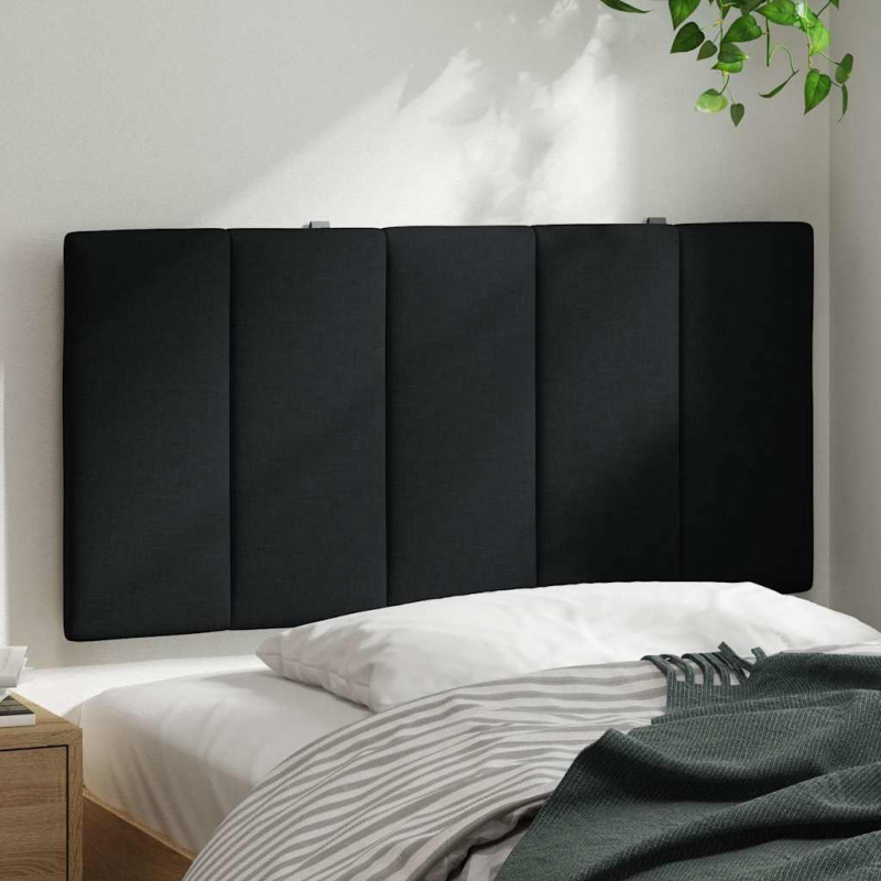 Kopfteil-Kissen Schwarz 100 cm Stoff