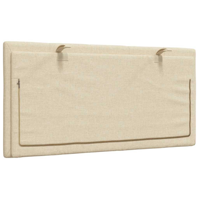 Kopfteil-Kissen Creme 100 cm Stoff