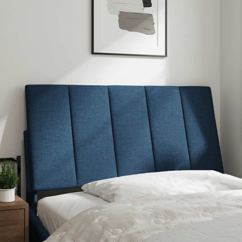 Kopfteil-Kissen Blau 100 cm Stoff