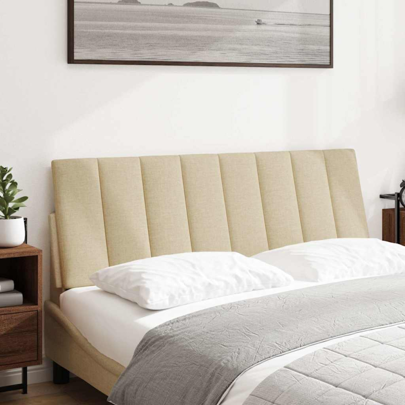 Kopfteil-Kissen Creme 120 cm Stoff