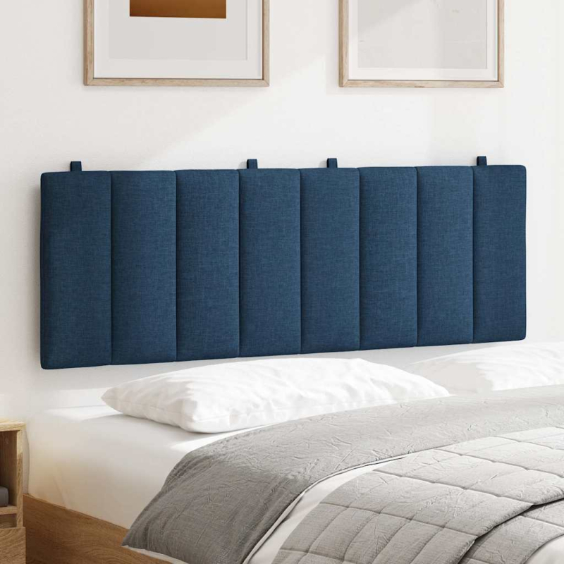 Kopfteil-Kissen Blau 120 cm Stoff