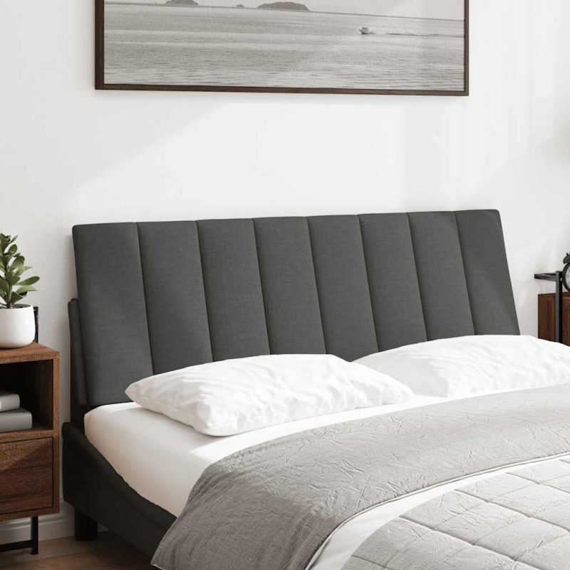 Kopfteil-Kissen Dunkelgrau 140 cm Stoff