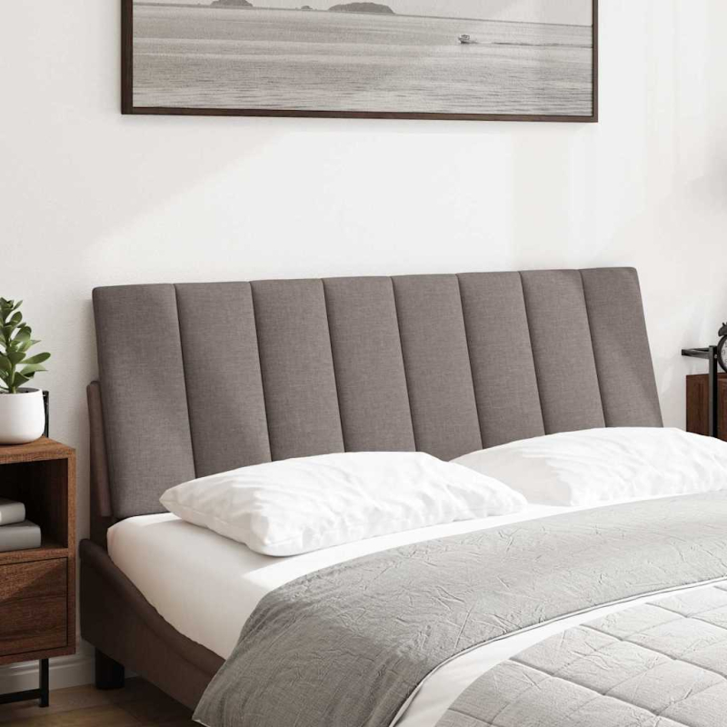 Kopfteil-Kissen Taupe 140 cm Stoff