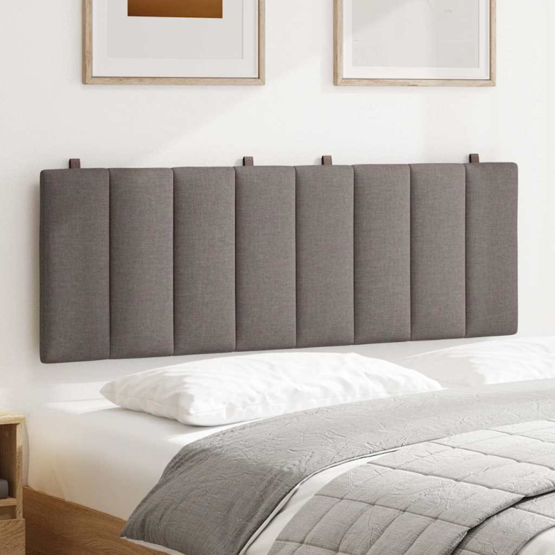 Kopfteil-Kissen Taupe 140 cm Stoff