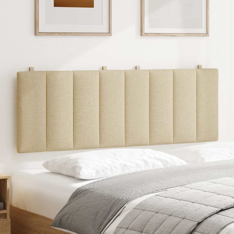 Kopfteil-Kissen Creme 140 cm Stoff
