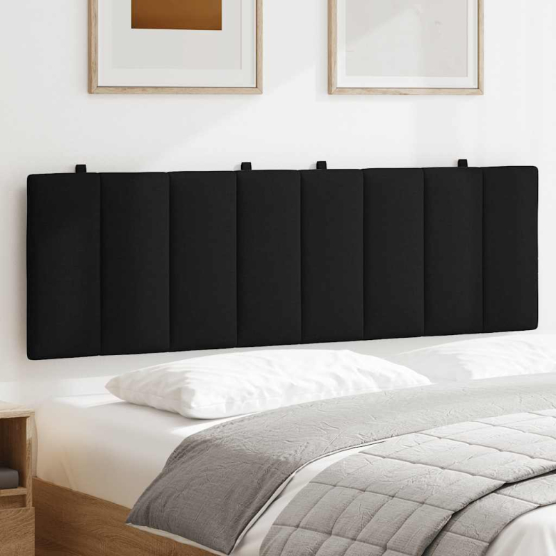 Kopfteil-Kissen Schwarz 160 cm Stoff