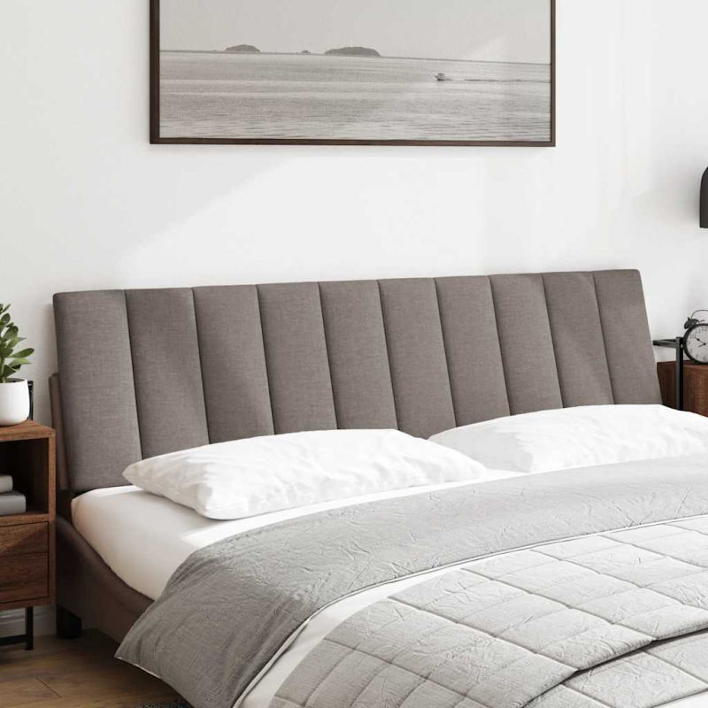 Kopfteil-Kissen Taupe 180 cm Stoff
