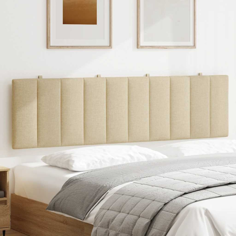 Kopfteil-Kissen Creme 180 cm Stoff
